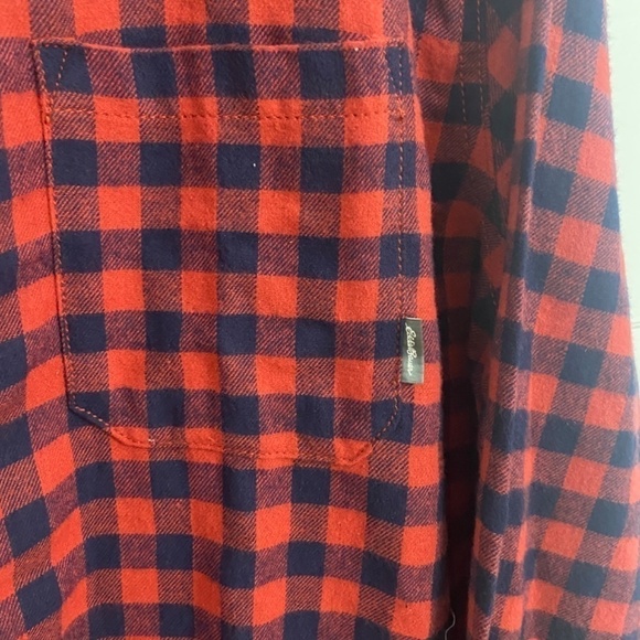 Eddie Bauer Plaid Button Down Flannel Shirt in Red Buffalo Check, Mens Size XXL - Picture 4 of 10